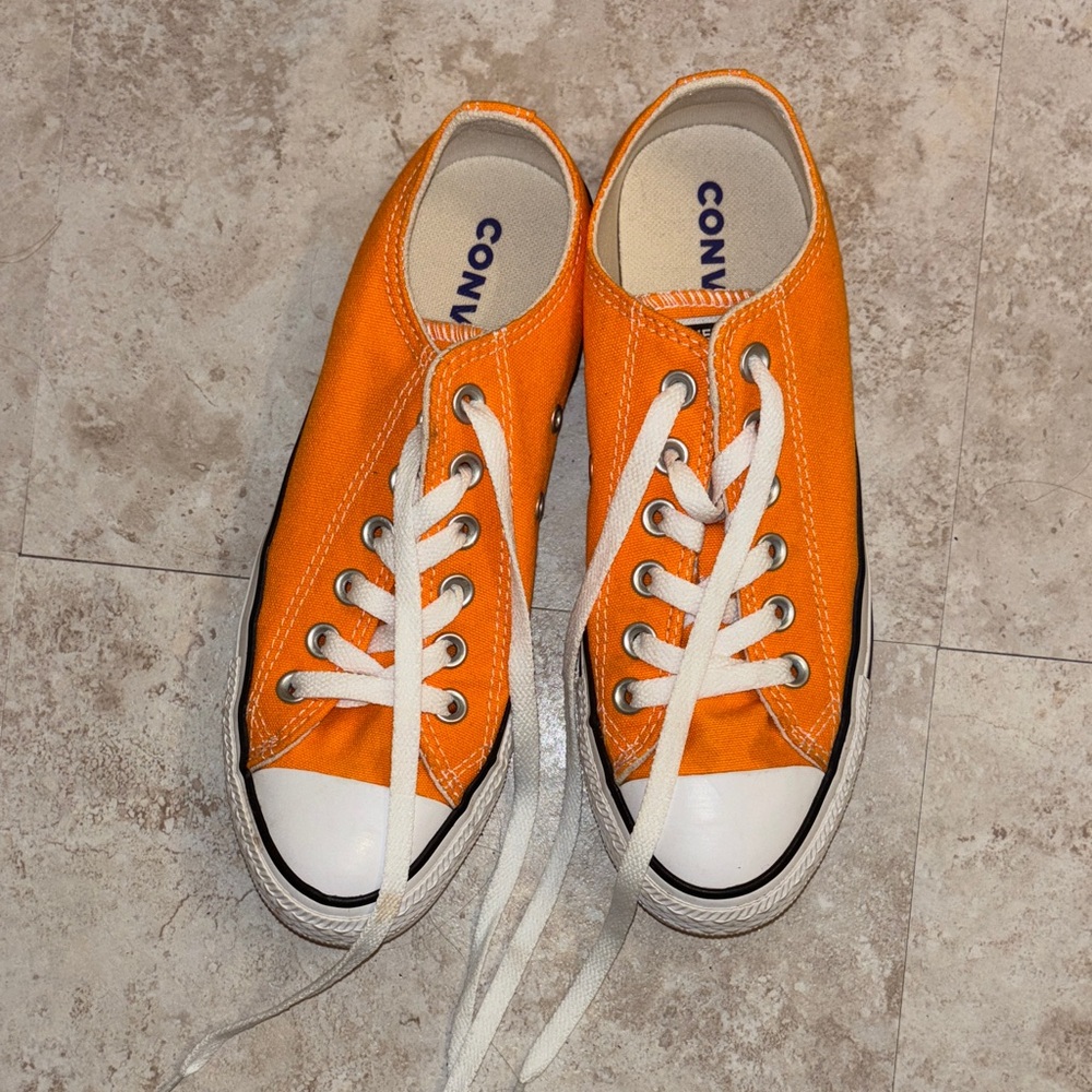 Converse Vibrant Orange Canvas Sneakers